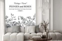 Naklejka: Kwiatowy granicy z letnich kwiatów.