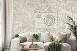 Naklejka: Kwiatowy minimalistyczny wzór w beżach