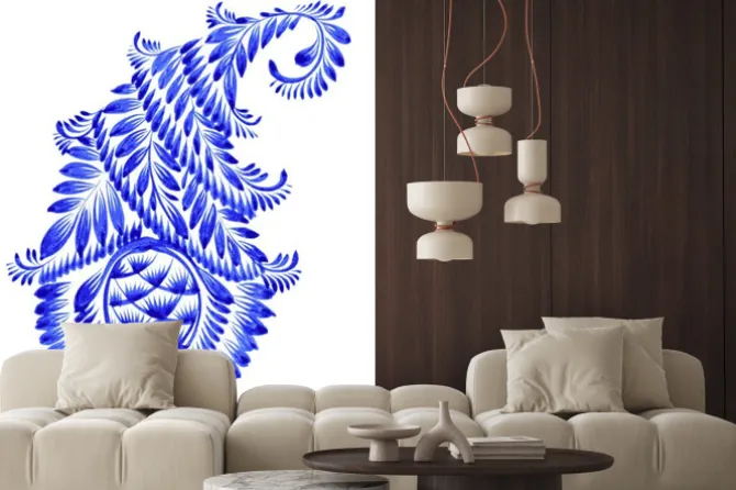 Naklejka: Kwiatowy ornament ozdobny