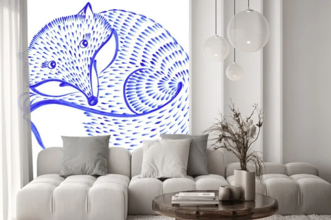 Naklejka: Kwiatowy ornament ozdobny