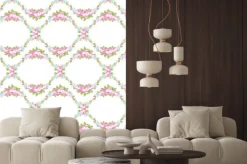 Naklejka: Kwiatowy wzór w ogrodzie róż