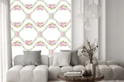 Naklejka: Kwiatowy wzór w ogrodzie róż