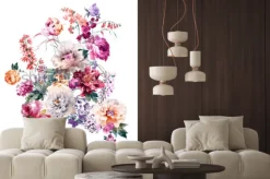 Naklejka: Kwiaty noszą zapach wiosny, kwiaty i kwiaty