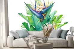 Naklejka: Kwiaty strelicji na białym tle