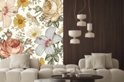 Naklejka: Kwiaty w stylu boho