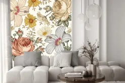 Naklejka: Kwiaty w stylu boho