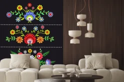 Naklejka: Kwieciste wzory ludowe