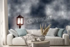 Naklejka: Lampa po światło na profilu nieba