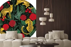 Naklejka: Lamparty wypoczywające pośród róż