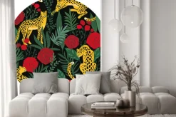 Naklejka: Lamparty wypoczywające pośród róż