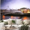 Naklejka: Landmark hapenny most na rzece liffey w dublinie