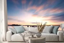 Naklejka: Langer weg auf dem see