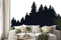 Naklejka: Las sylwetka