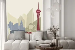 Naklejka: Las vegas skyline plakat