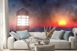 Naklejka: Latarnia morska na wybrzeżu