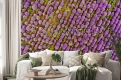 Naklejka: Lavender field aerial view. top view.