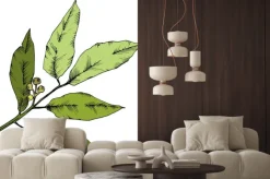 Naklejka: Liść roślin ogród botaniczny kwiatowy liści. element ilustracja