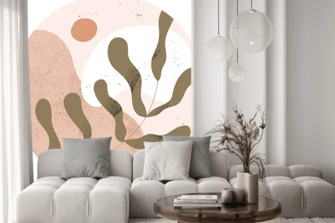 Naklejka: Liść w kolorach ziemi