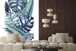 Naklejka: Liście monstery i bananowca