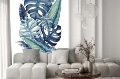 Naklejka: Liście monstery i bananowca