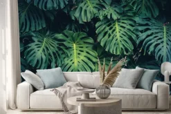 Naklejka: Liście monstery roślina tropikalna leśna