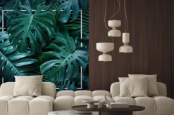 Naklejka: Liście monstery w ramce