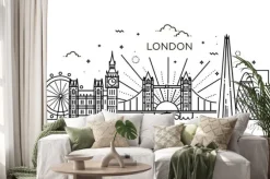 Naklejka: Linear banner z londynu miasta.