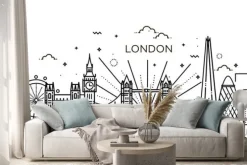 Naklejka: Linear banner z londynu miasta.