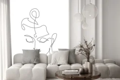 Naklejka: Linearny rysunek buddy