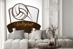 Naklejka: Logo z motywem siatkówki