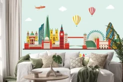 Naklejka: London skyline streszczenie. ilustracji wektorowych - wektor