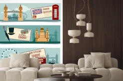 Naklejka: London turystyczna banner set
