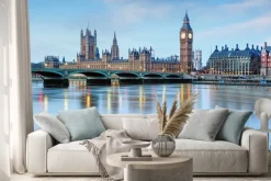 Naklejka: Londyn - big ben i houses of parliament, wielka brytania