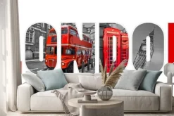 Naklejka: Londyn litery, samodzielnie na białym tle, podróży i turystyki