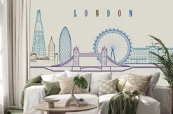 Naklejka: Londyn na minimalistycznej ilustracji
