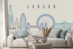 Naklejka: Londyn na minimalistycznej ilustracji