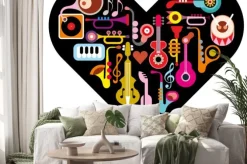 Naklejka: Love music