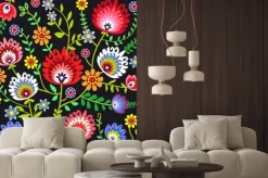 Naklejka: Ludowy wzór kwiatowy