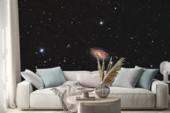 Naklejka: M109 galaxy sfotografowana przez teleskop i naukowej kamery ccd