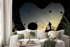 Naklejka: Magara deliklerinden balonlara bakış