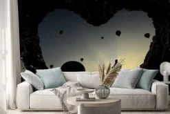 Naklejka: Magara deliklerinden balonlara bakış