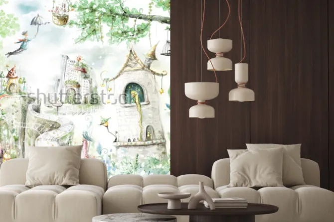 Naklejka: Magiczne leśne szlaki i baśniowe postacie