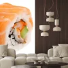 Naklejka: Maki sushi na białym tle