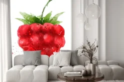 Naklejka: Malina malowana akwarelą