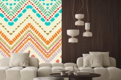 Naklejka: Malowane ręcznie rysowane bez szwu deseń. ilustracja