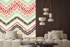 Naklejka: Malowane ręcznie rysowane bez szwu deseń. ilustracja