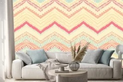 Naklejka: Malowane ręcznie rysowane bez szwu deseń. ilustracja