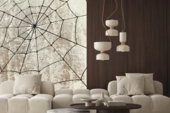 Naklejka: Malunek pajęczyny na ścianie