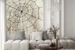 Naklejka: Malunek pajęczyny na ścianie