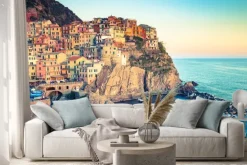 Naklejka: Manarola z rocznika przefiltrowanej stylu